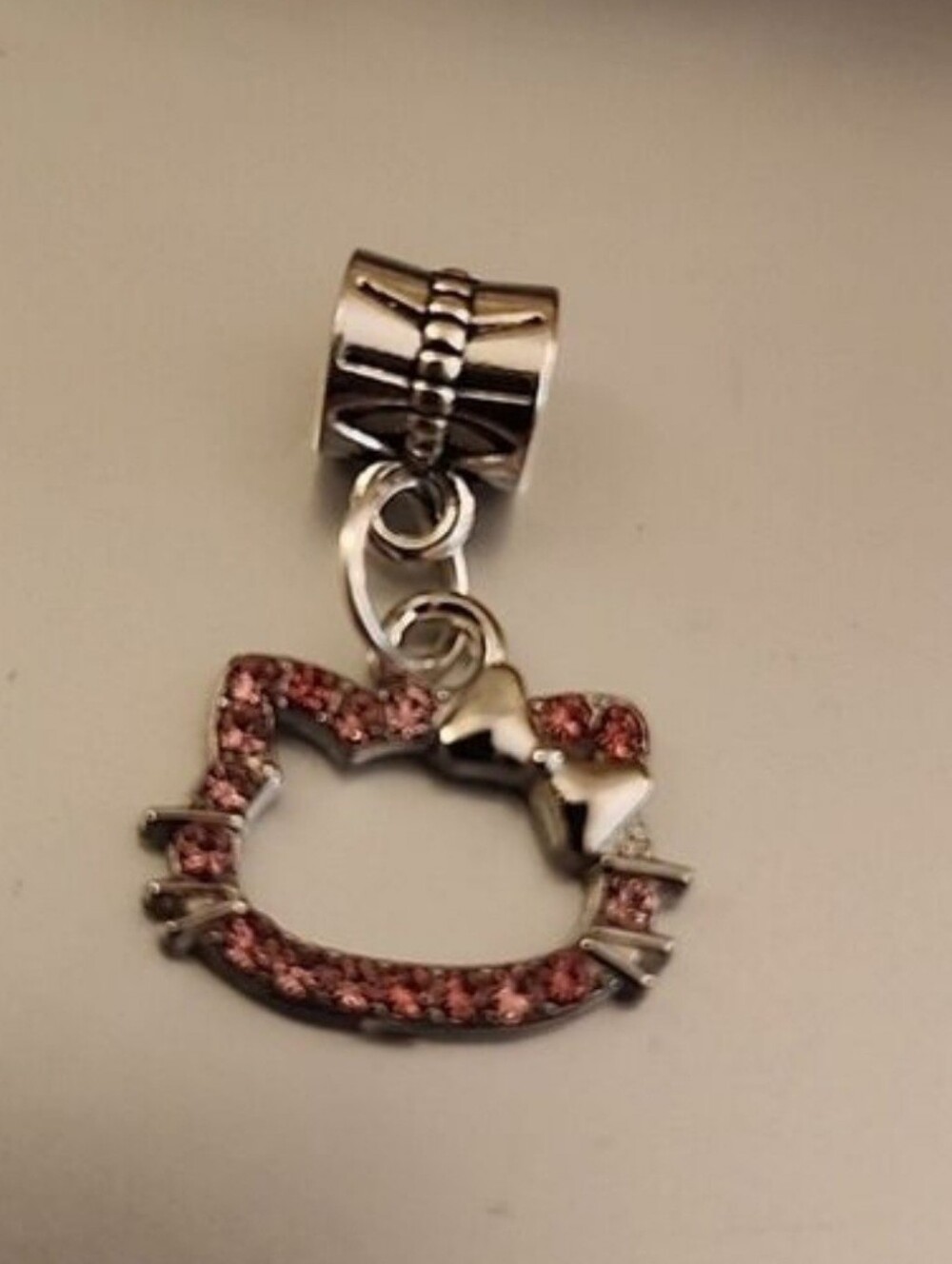 Hello Kitty Bling Charm For Bracelet or Necklace Mixed Alloy